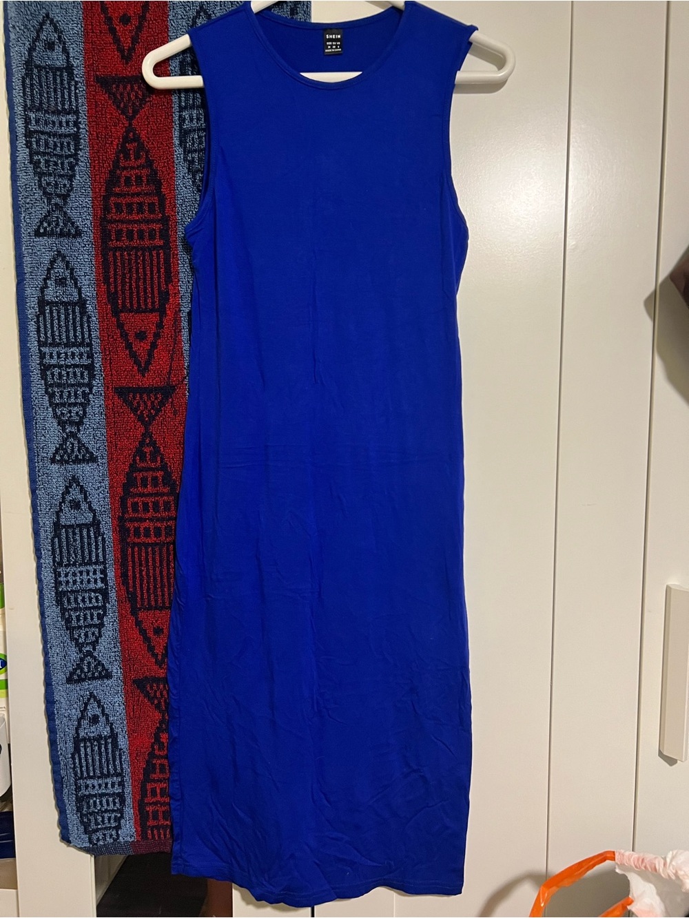 SHEIN Royal Blue Sleeveless Midi Tank Dress